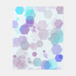 Velo Cobertor com padrão de hexágono azul-roxo abstrato