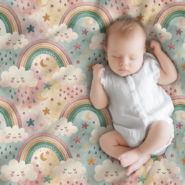 Velo Cobertor de Abraço Arco-íris Presente para o Confo (Rainbow Snuggle Blanket Gift for Baby’s Comfort)