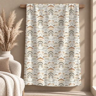 Velo Cobertor de Arremesso Boho Neutro Vibrante Decoraç