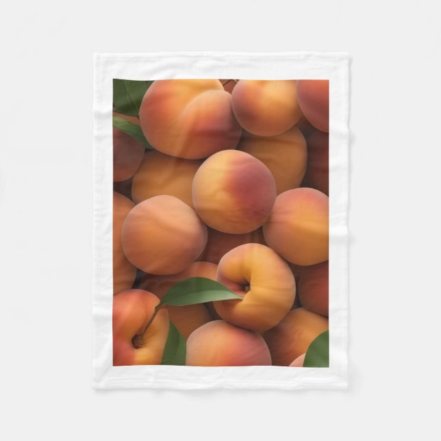 Velo Cobertor de Arremesso de Frutas Pêssegos Frescos e (Frente)