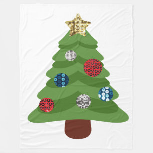 Velo cobertor de árvore de natal emoji