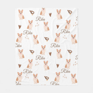 Velo Cobertor de Bebê Cachorro Corgi Personalizado | No