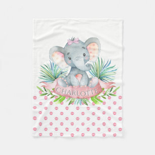 Velo Cobertor de Bebê Elefante Personalizado para Menin
