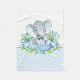 Velo Cobertor de Bebê Elefante Personalizado para Menin