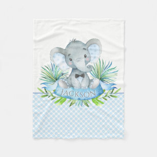 Velo Cobertor de Bebê Elefante Personalizado para Menin