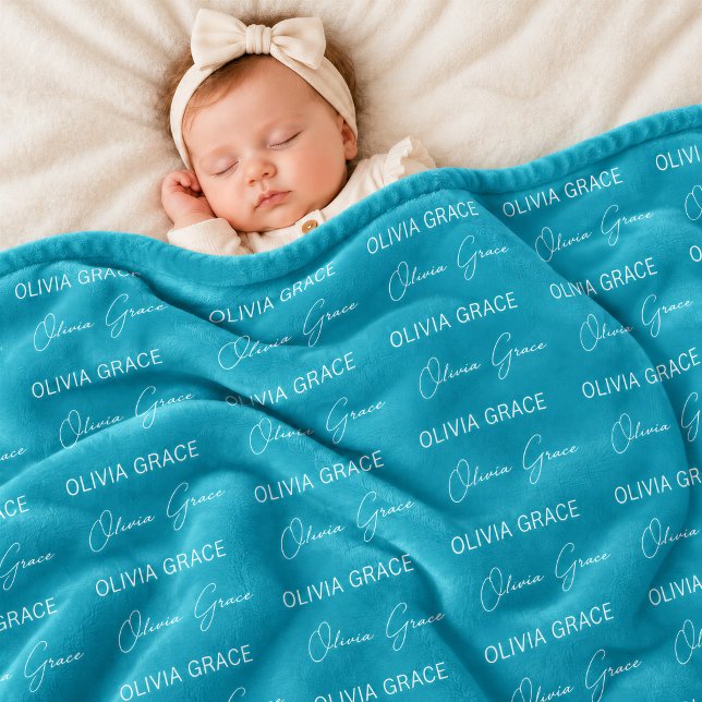 Velo Cobertor de Berço Personalizado com Nome da Bebê e (custom name for babys blanket)