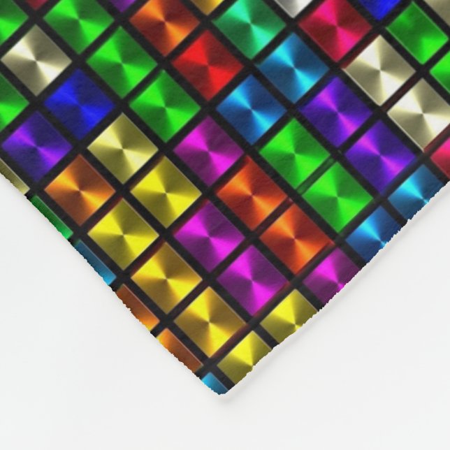 Velo Cobertor de Bloco Metálico Arco-íris (Quina)