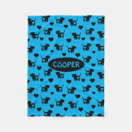 Velo Cobertor de Cachorro de Fleece Amor de Dachshund