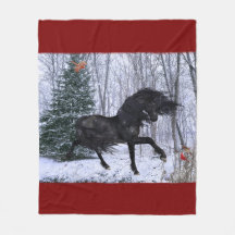 Cobertor de Cavalo Friesian Winter Wonderland