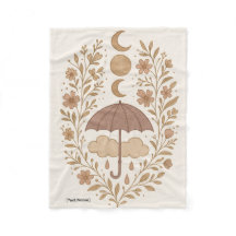 Cobertor de Chuva Boho Lua Mística | Adicionar Tex