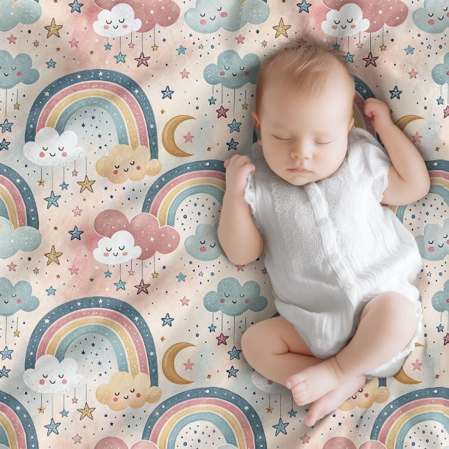 Velo Cobertor de Chuva de Cores Macio Presente para Chá (Soft Rainbow Blanket Baby Shower Gift Delight)