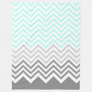 Velo cobertor de cinza de teal chevron