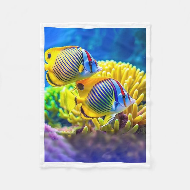 Velo Cobertor de Coral de Peixes Tropicais (Frente)