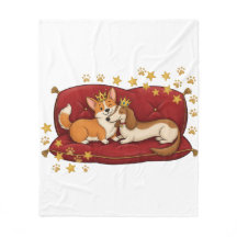 Cobertor de Corgi e Dachshund Presente para Amante
