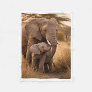 Velo Cobertor de Elefante Mãe e Bebê