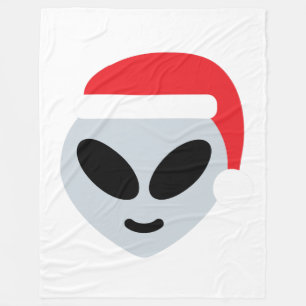 Velo cobertor de emoji da alienígena do santa claus