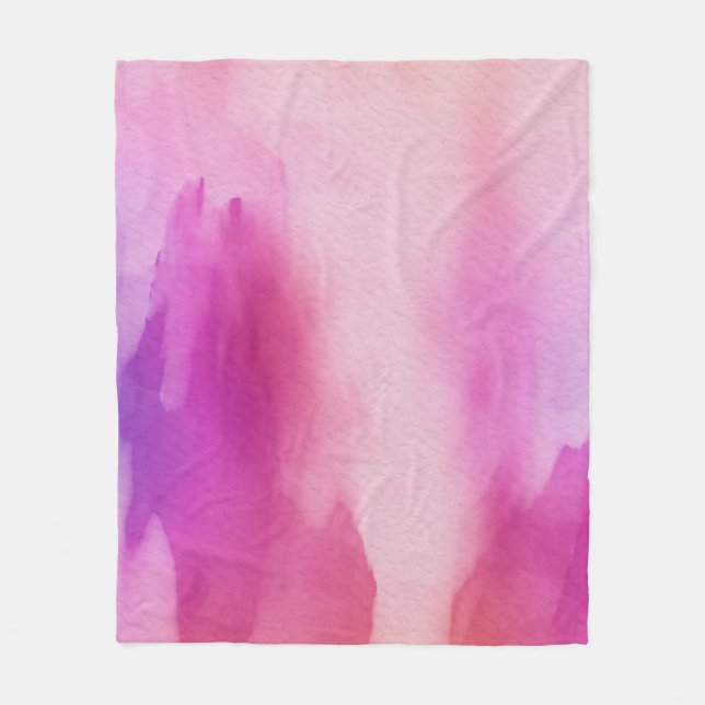 Velo Cobertor de Espaço Positivo Rosa Roxo Aquarela (Frente)