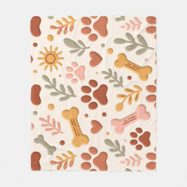 Velo Cobertor de estimação Boho | Desenho de Pata e Cor