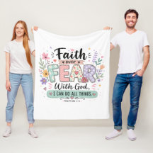 Cobertor de Fé sobre Medo Filipenses 4:13 
