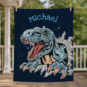 Velo Cobertor de flanela personalizado de dinossauro T-