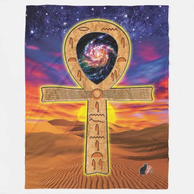 Velo Cobertor de Fleece Ankh (Frente)