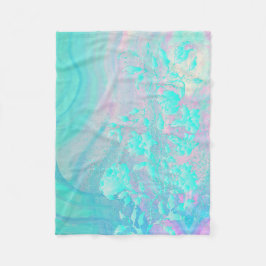 Velo Cobertor de Fleece Azul Abstrato
