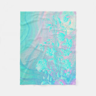 Velo Cobertor de Fleece Azul Abstrato