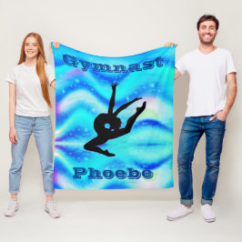 Velo Cobertor de Fleece Azul Verde de Ginástica Persona