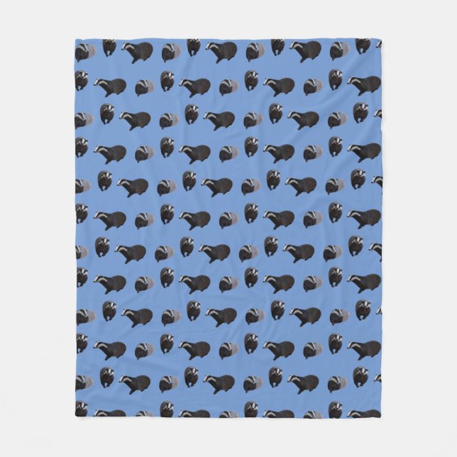 Velo Cobertor de Fleece Badger Frenzy (Azul) (Frente)