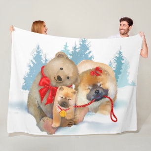 Velo Cobertor de fleece BEAR-ING GIFTS Chow & Bear - 3