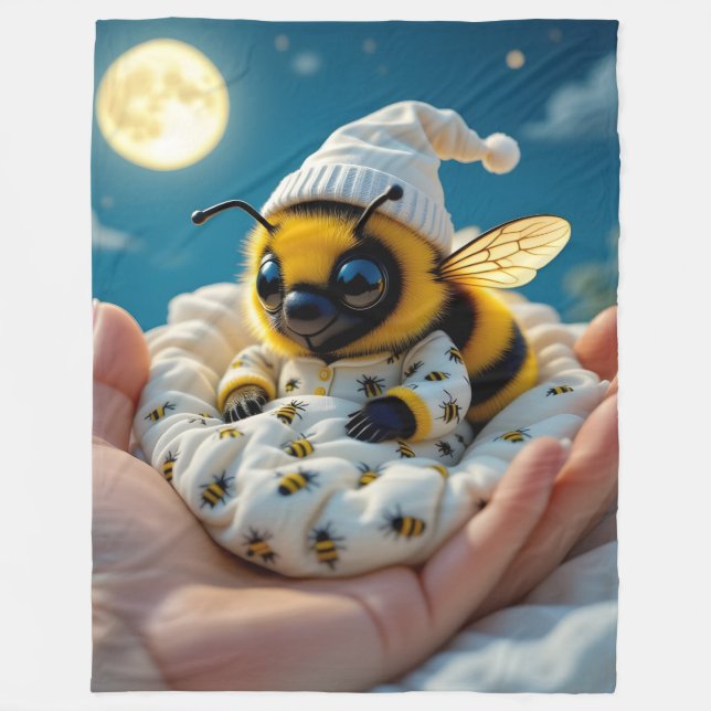 Velo Cobertor de Fleece Bee-Night (Frente)