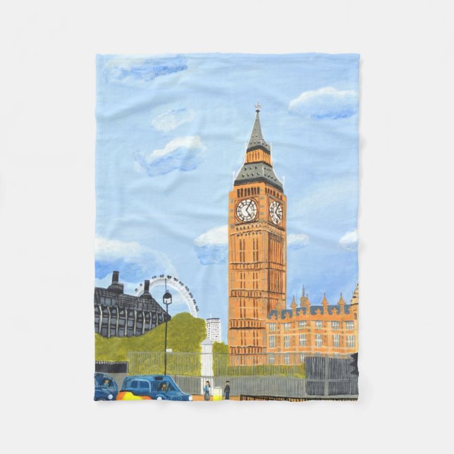 Velo Cobertor de Fleece Big Ben Londres (Frente)