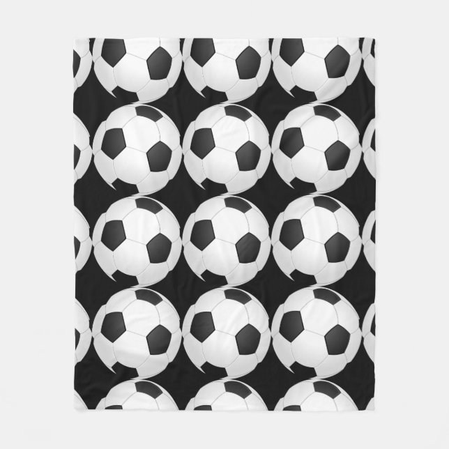 Velo Cobertor de Fleece Bola de Futebol Jogador de Fute (Frente)
