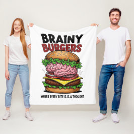 Velo Cobertor de Fleece Brainy Burgers