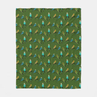 Velo Cobertor de Fleece Budgie Frenzy (Verde Escuro)
