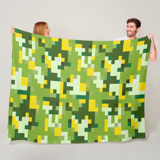 Velo Cobertor de Fleece Camuflagem Digital Verde e Amar (In Situ)