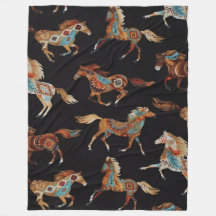Cobertor de Fleece Cavalos Pintados
