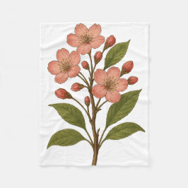 Velo Cobertor de Fleece Cerejeira em Flor Vintage | Mac