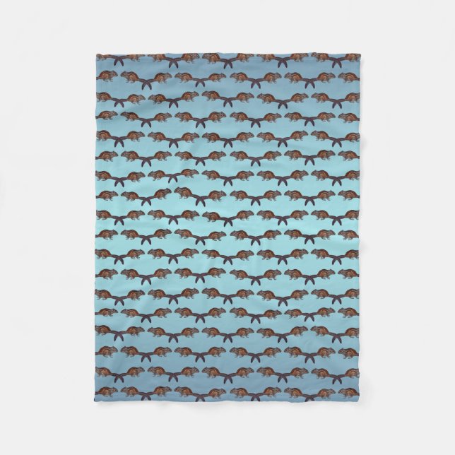 Velo Cobertor de Fleece Chipmunk Frenzy (Mistura Azul C (Frente)