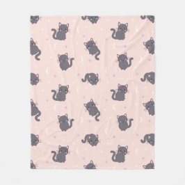 Velo Cobertor de Fleece Cinza Fofo com Fundo Rosa