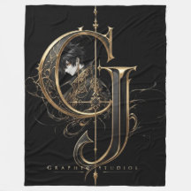 Cobertor de Fleece com a Assinatura da CJ Graphic 
