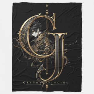 Velo Cobertor de Fleece com a Assinatura da CJ Graphic