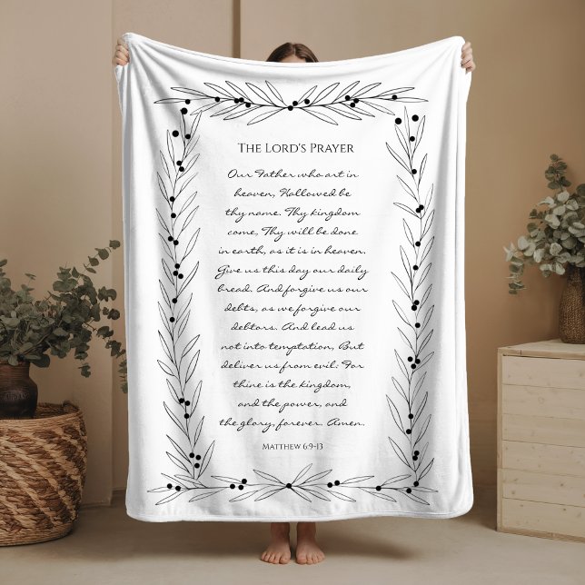 Velo Cobertor de Fleece com a Oração do Senhor Versícul (Criador carregado)