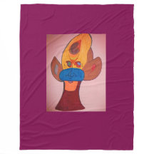 Cobertor de Fleece com Arte Animal Futurista