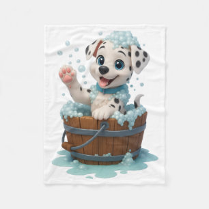 Velo Cobertor de Fleece com Cachorrinho Dalmatino Fofo