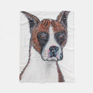 Velo Cobertor de fleece com cachorro boxer 