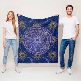 Velo Cobertor de Fleece com Carta Astral