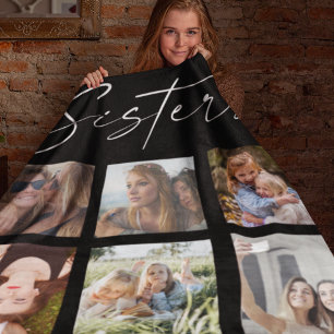 Velo Cobertor de Fleece com Colagem de Fotos Personaliz