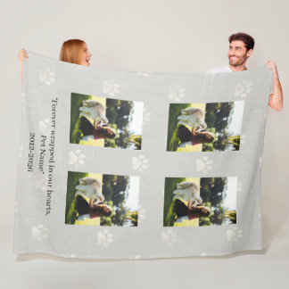 Velo Cobertor de Fleece com Colagem de Fotos Personaliz