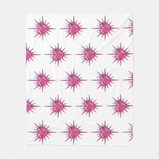Velo Cobertor de Fleece com Coração com Espinhos Rosa d